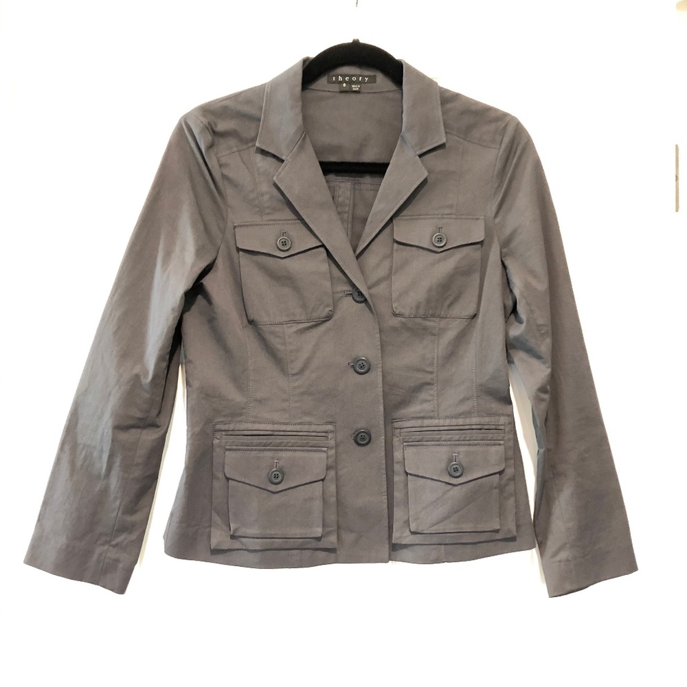 Theory Fitted Cotton Stretch Blazer